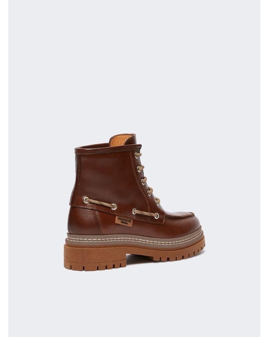 Weekend by Maxmara Brown Wkapantone Lace-Up Ankle Boots
