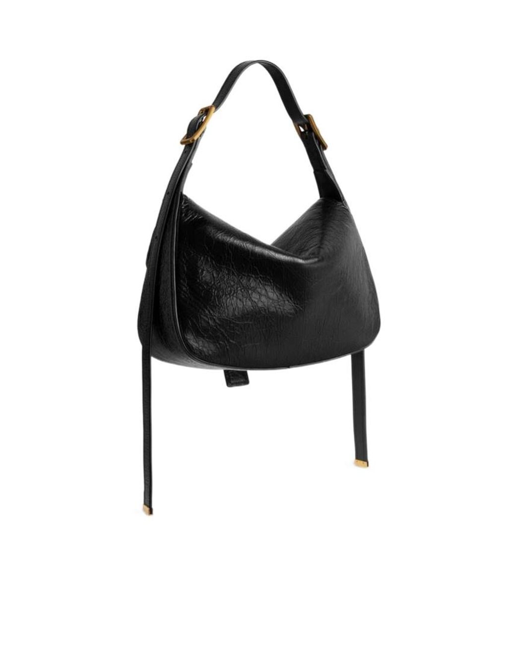 Balenciaga Black Clicca Medium Shoulder Bag