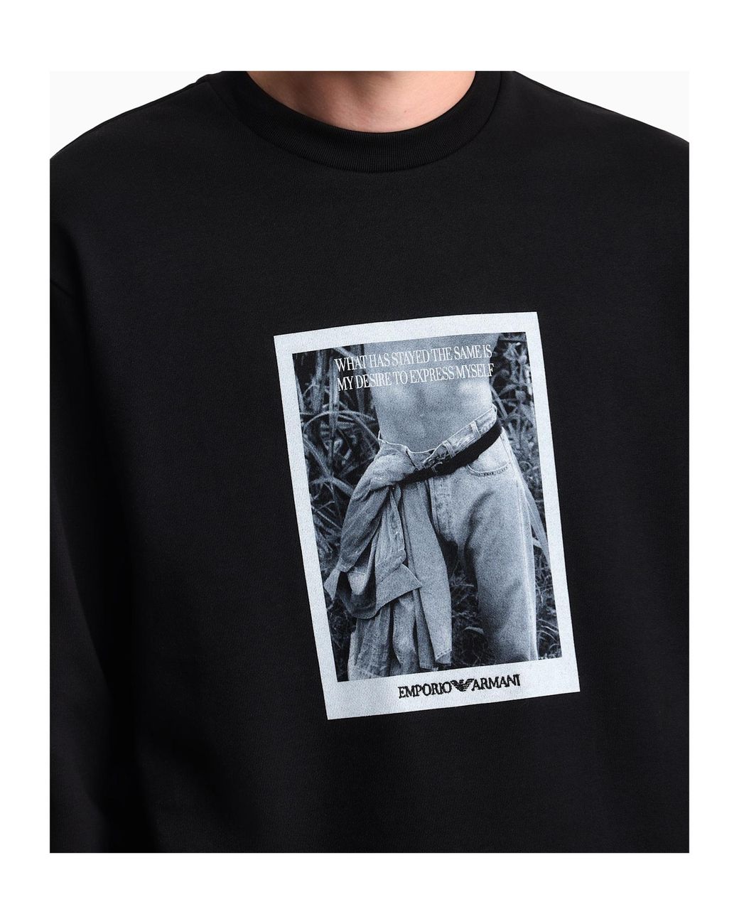 Emporio Armani Blue Signature Capsule Graphic-Print Sweatshirt for men