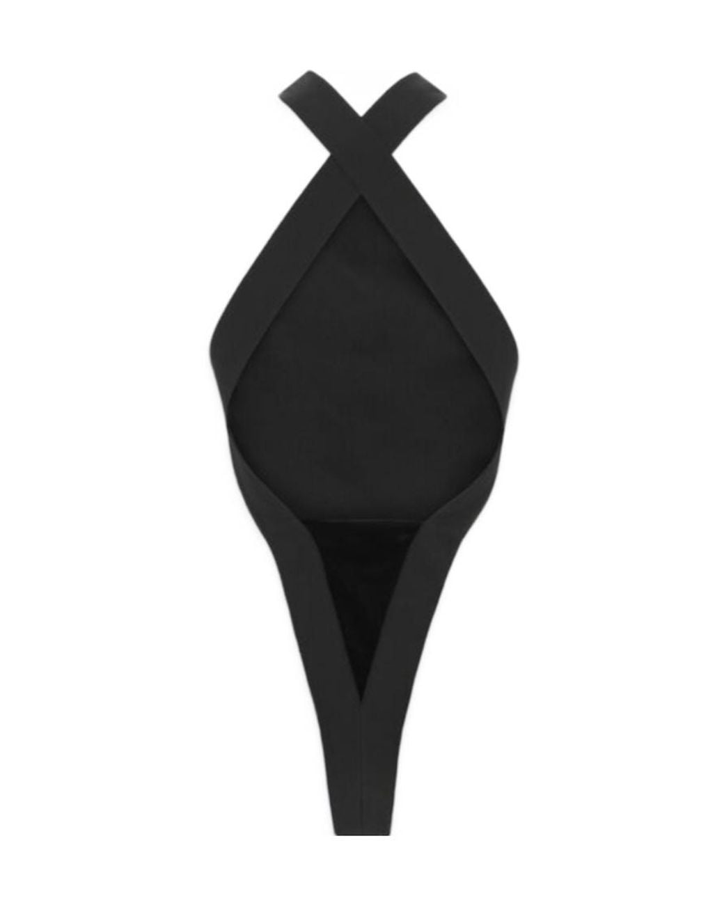Saint Laurent Black Sleeveless Velvet Bodysuit