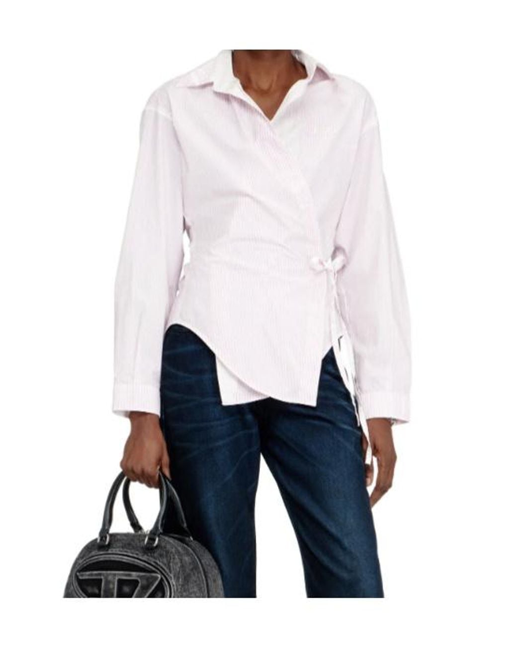 DIESEL Pink C-Delphos-S2 Striped Shirt