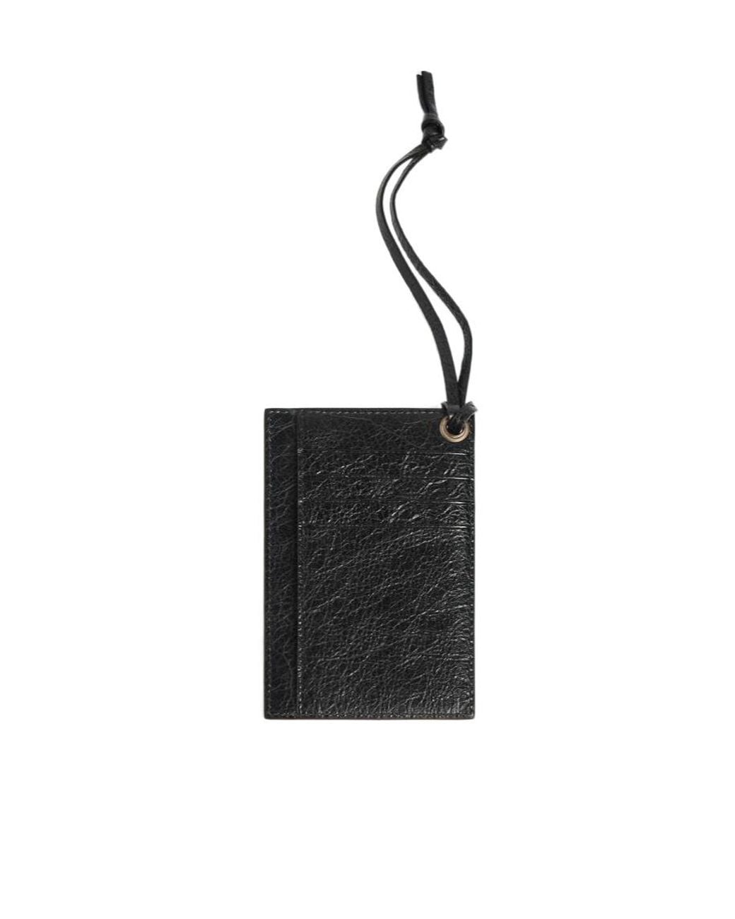 Balenciaga Black Le City Card Holder Wrist Pouch for men