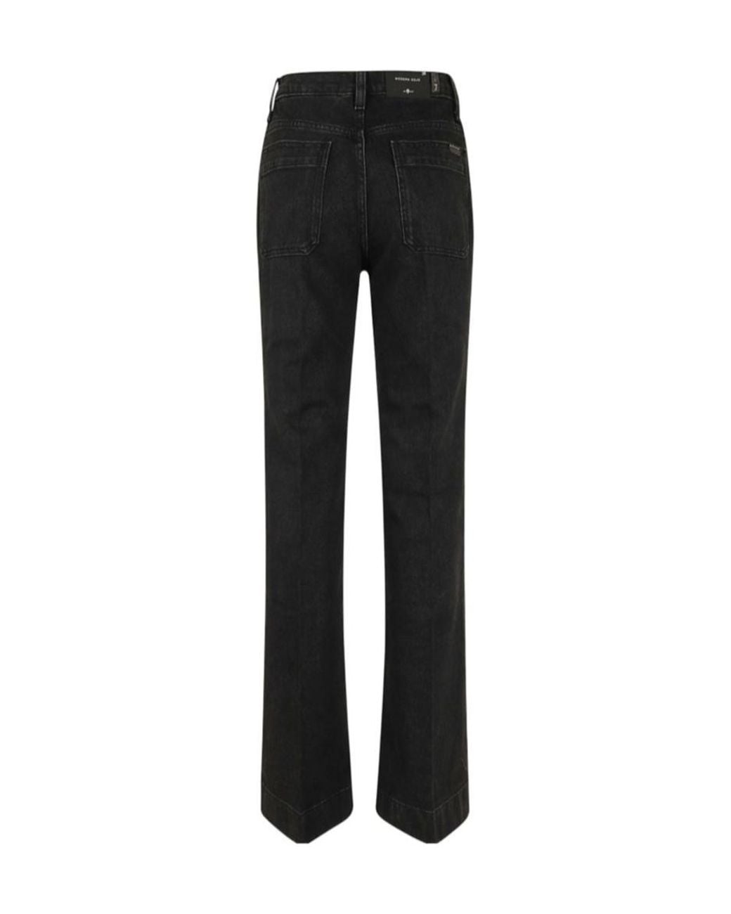 7 For All Mankind Black Straight-Leg Jeans