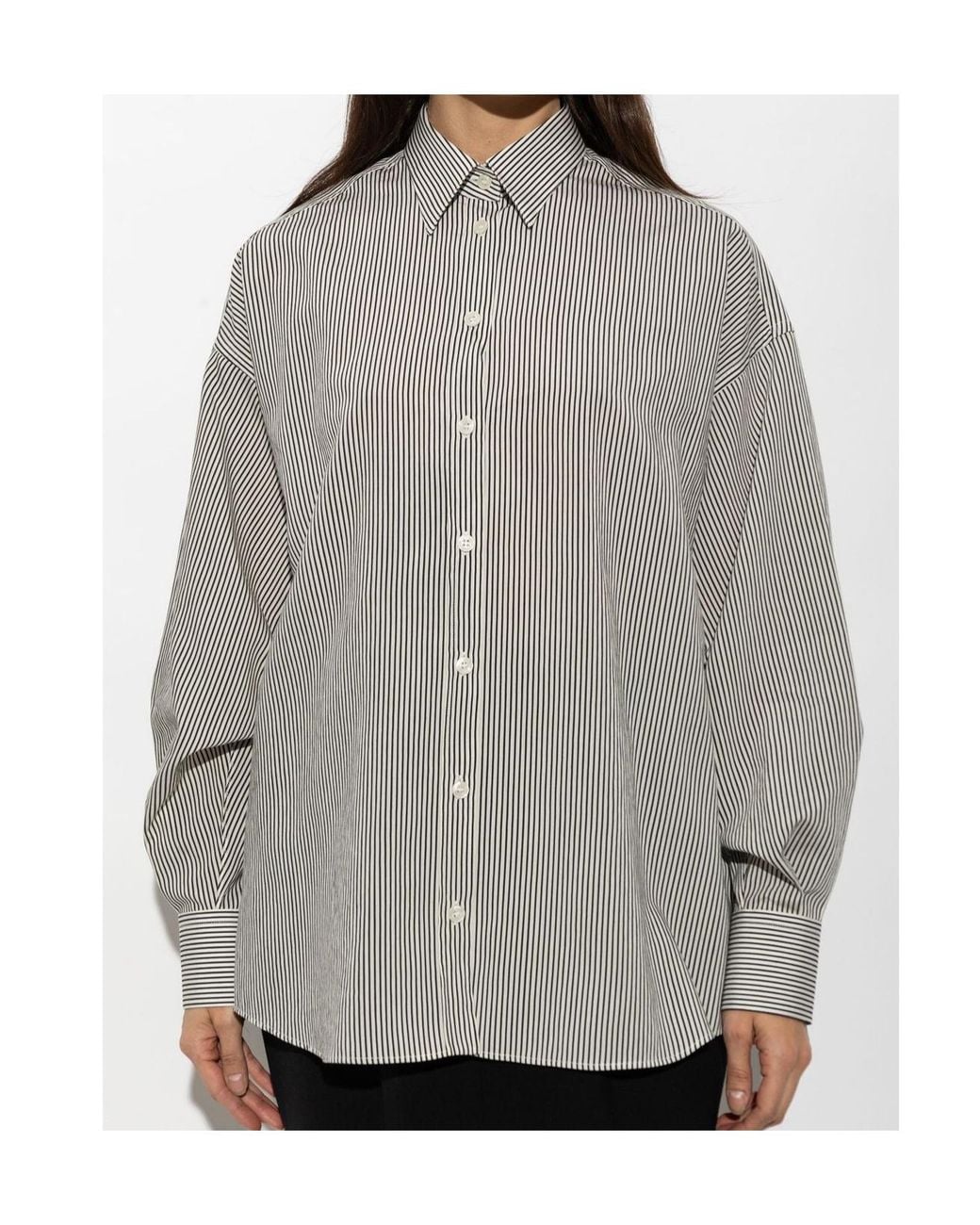 Dolce & Gabbana Gray Relaxed Striped Shirt