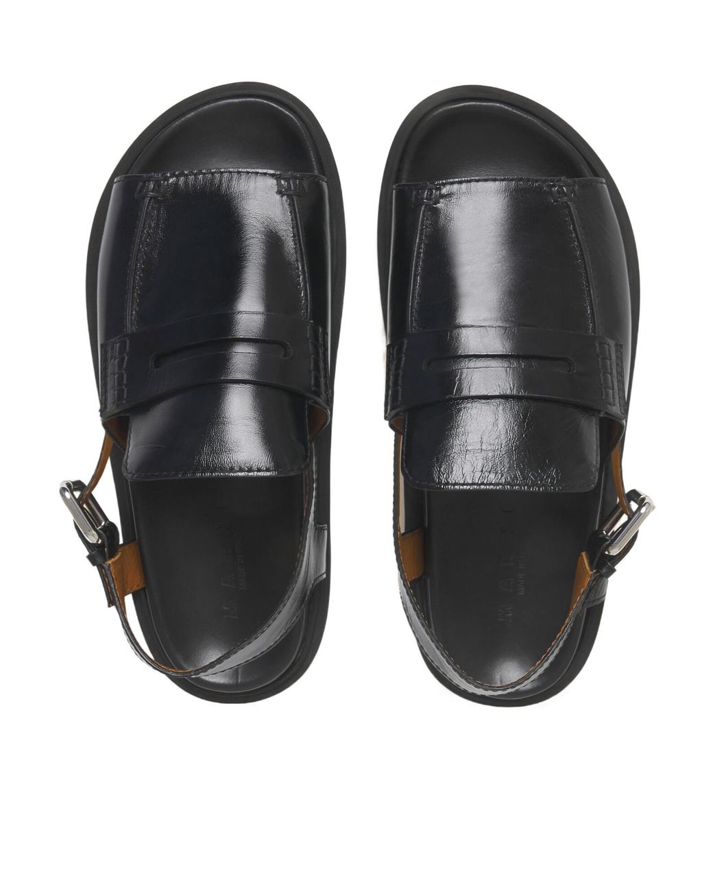Marni Black Loafer Sandals for men