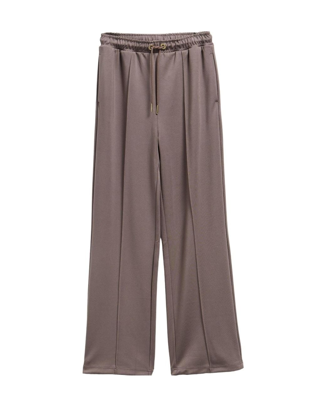 Barbour Brown Drawstring Frontseam Wideleg Trousers