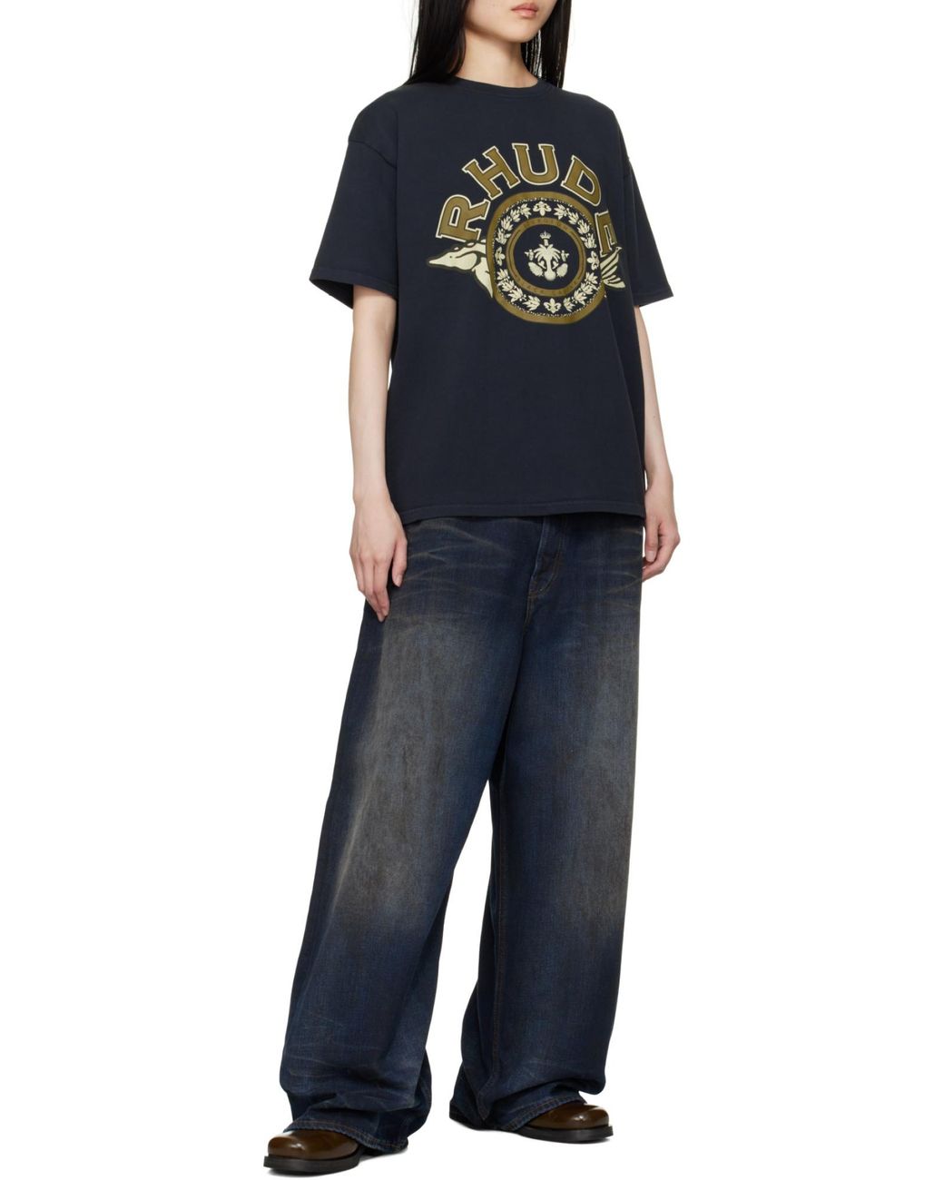 Rhude Black Caviar Tee for men