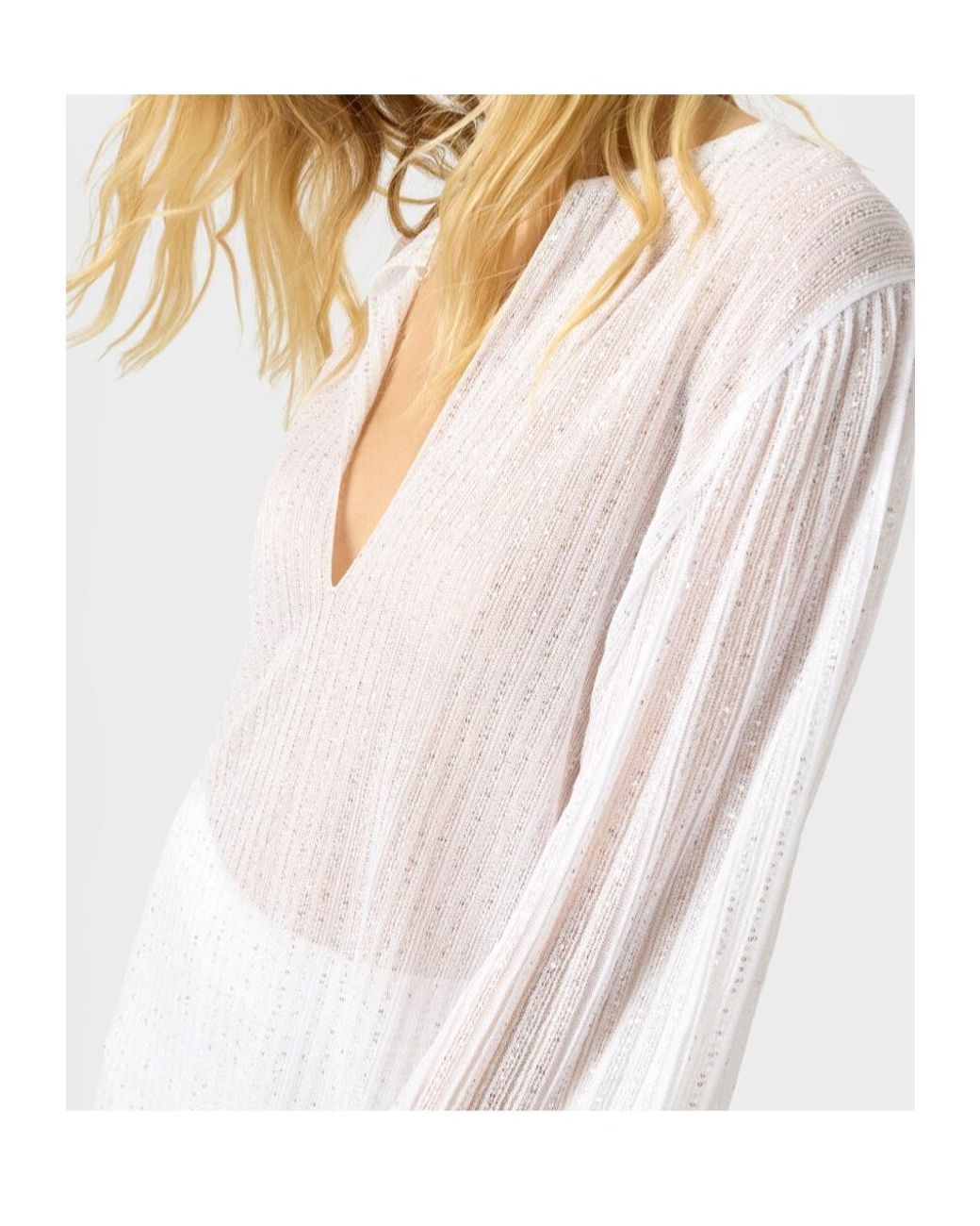 Missoni White Balloon-Sleeve Blouse