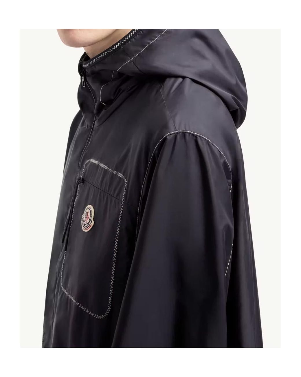 Moncler Blue Terche Hooded Windbreaker for men