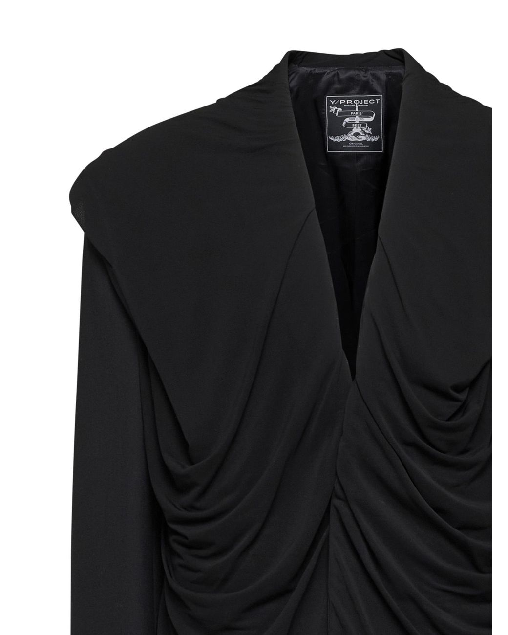 Y. Project Black Ruched Tailored Blazer