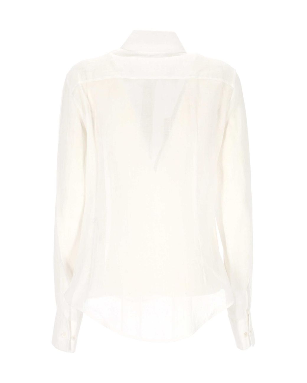 Ermanno Scervino White Button-Up Long-Sleeved Shirt