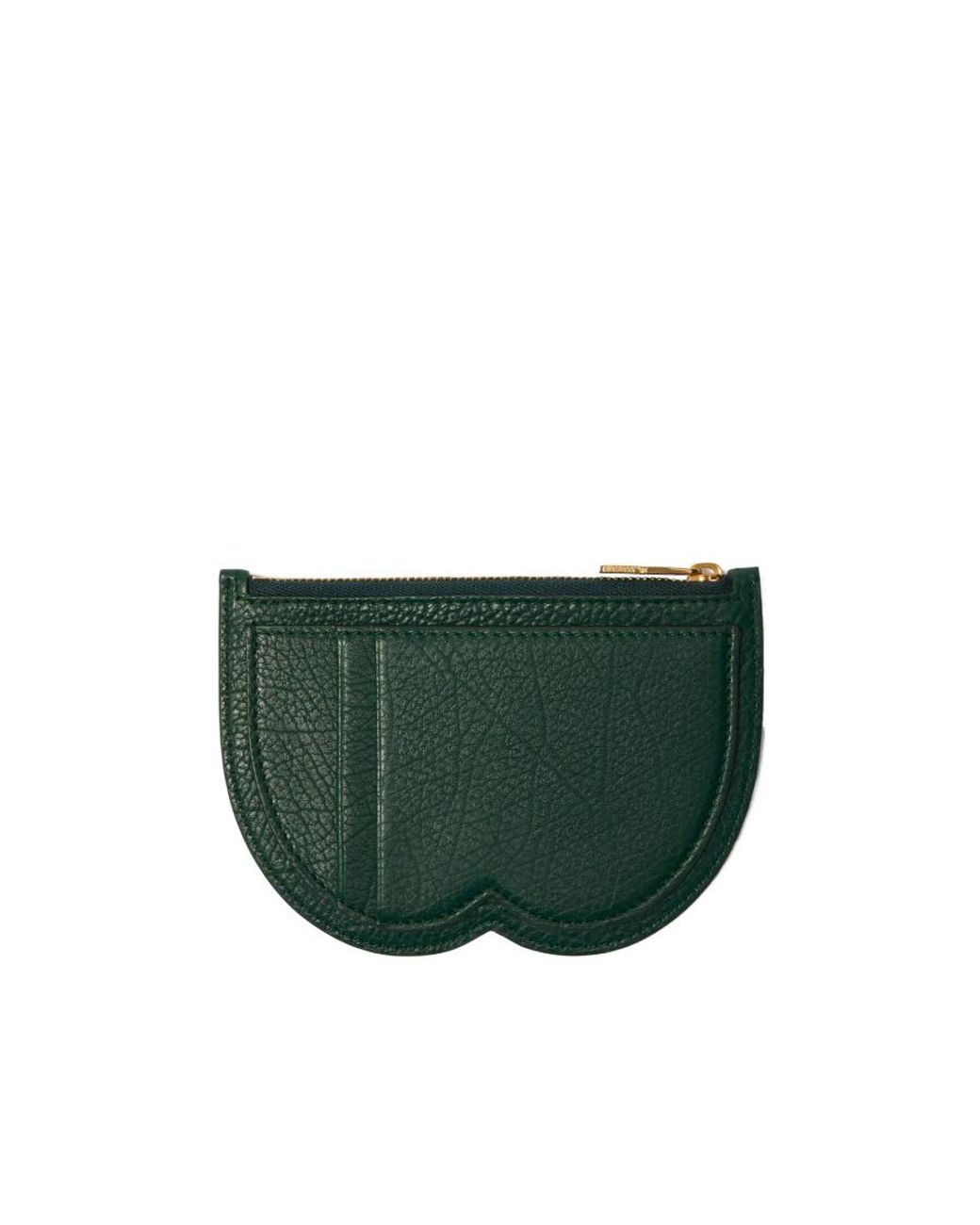 Burberry Green Small Chess Leather Pouch