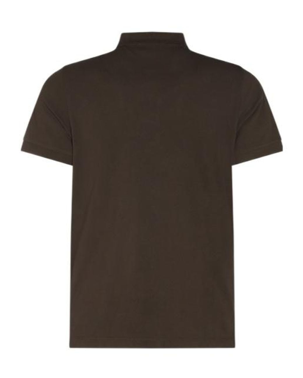 Stone Island Black Logo-Patch Polo Shirt for men