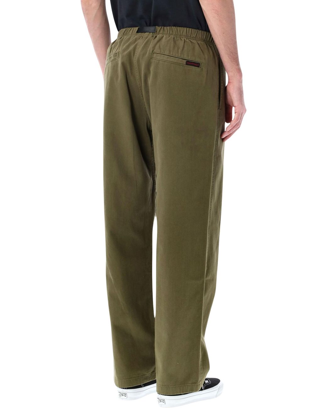 Gramicci Green Belted Loose-Fit Pants for men