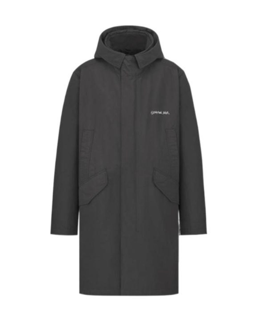 Dior Gray Christian Tag Hooded Parka for men