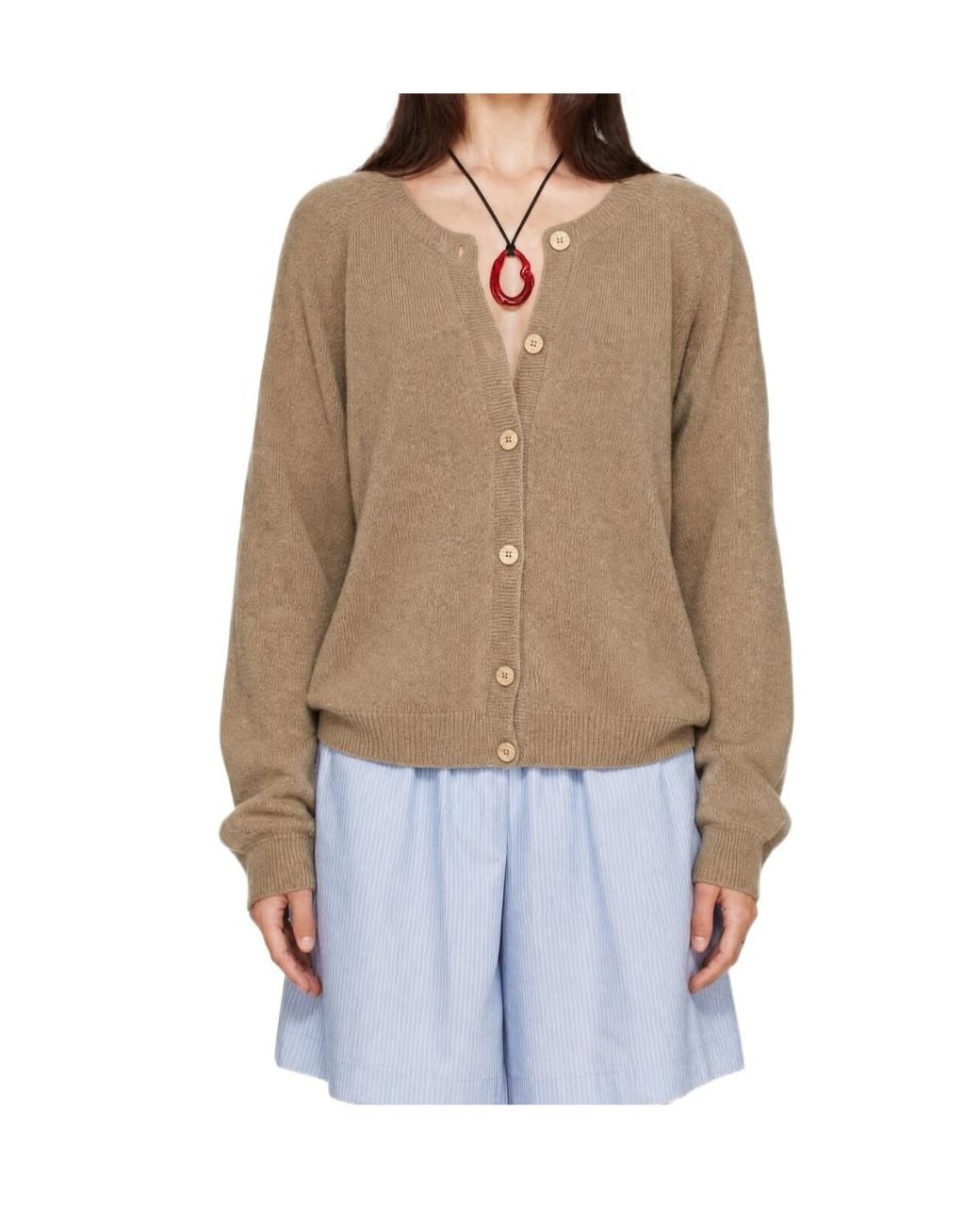 Baserange Blue Long-Sleeve Knit Cardigan
