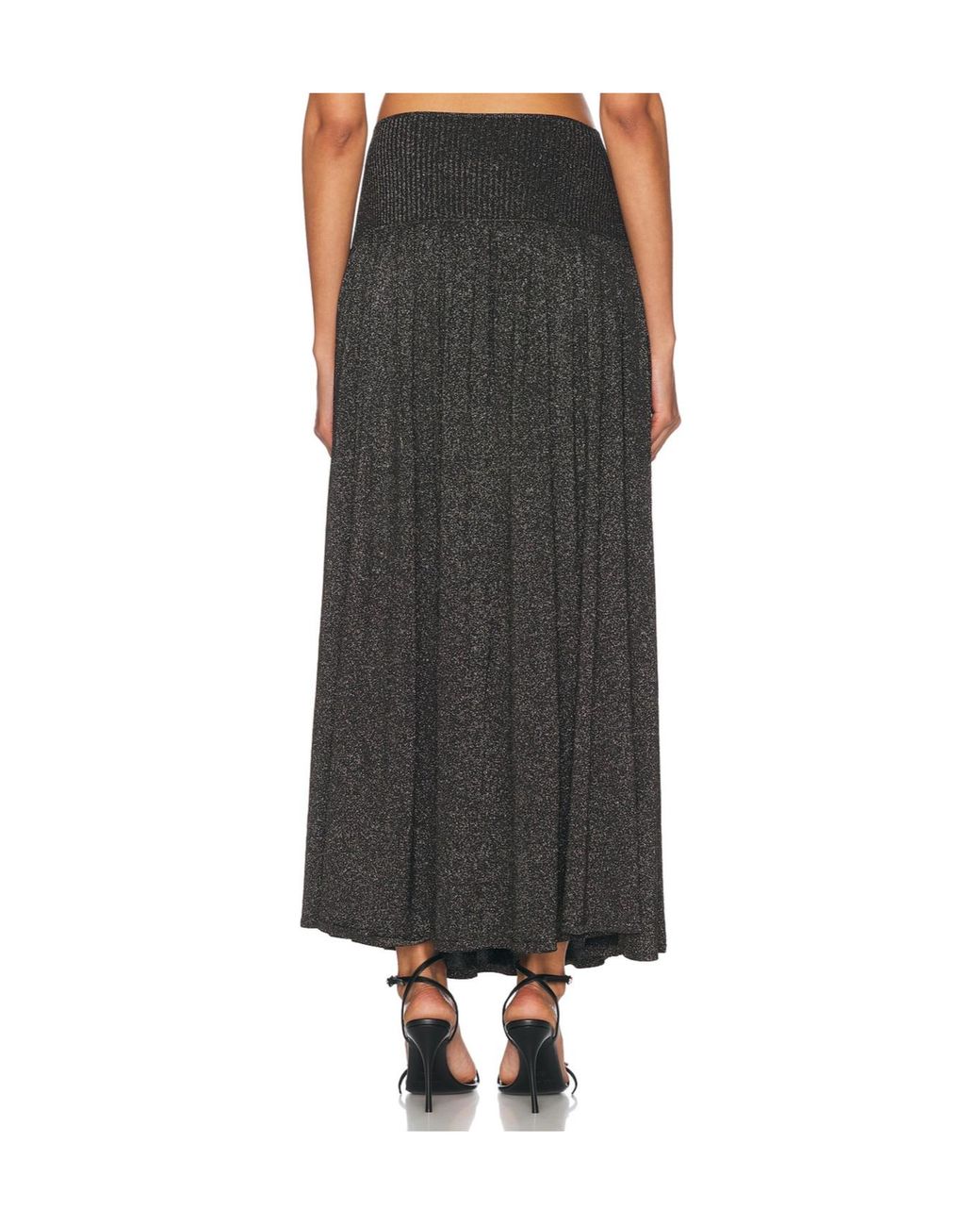 Zimmermann Black Crush Gathered Maxi Skirt