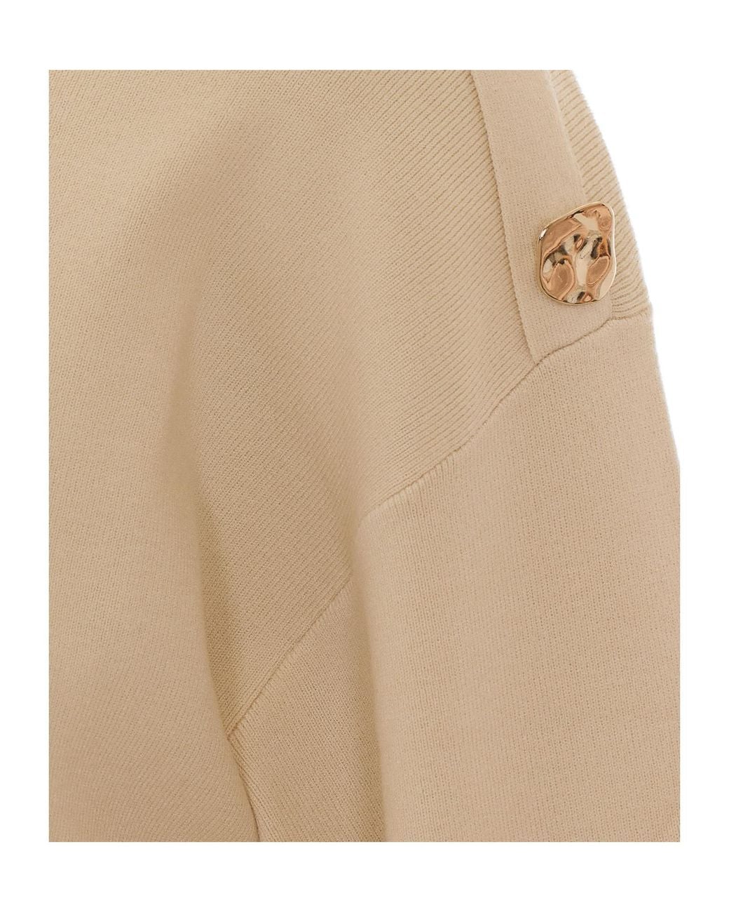 Liu Jo Natural Button-Shoulder Sweater
