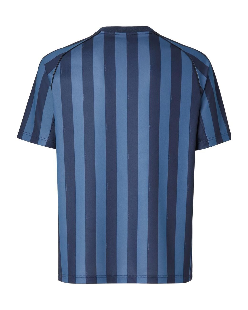 Fendi Blue V-Neck Striped T-Shirt for men