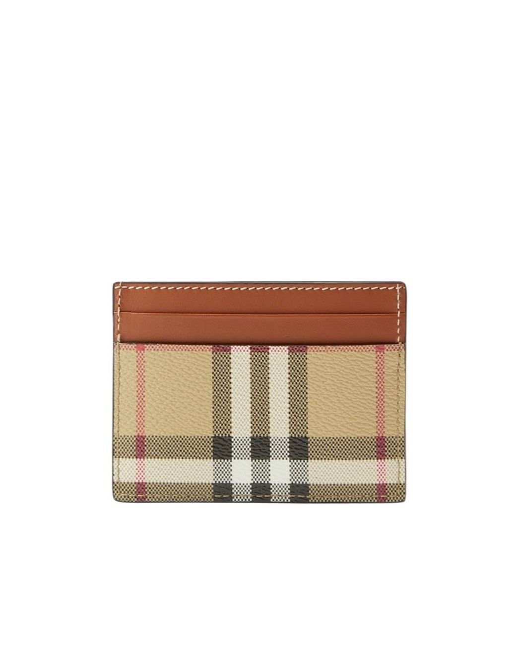 Burberry Brown Vintage Checked Open Top Cardholder