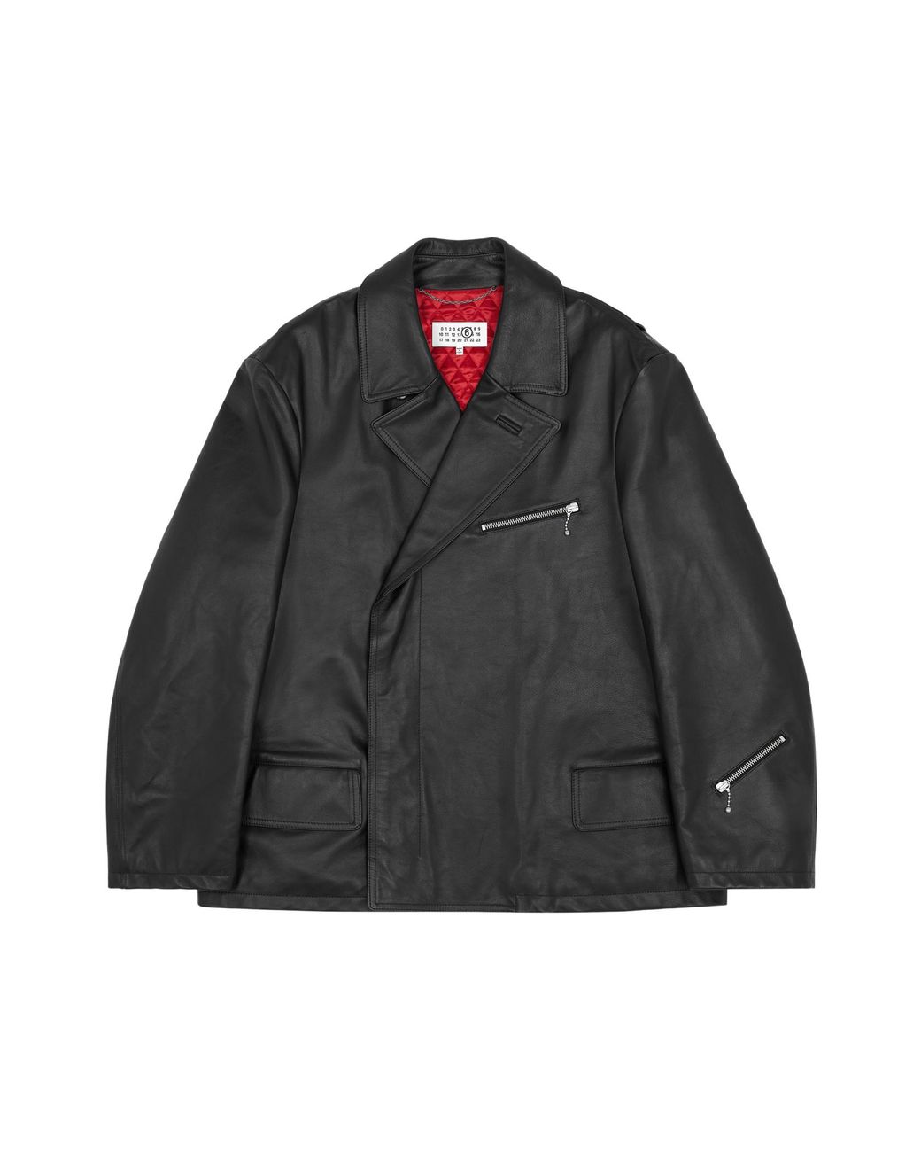 MM6 by Maison Margiela Black Leather Jacket