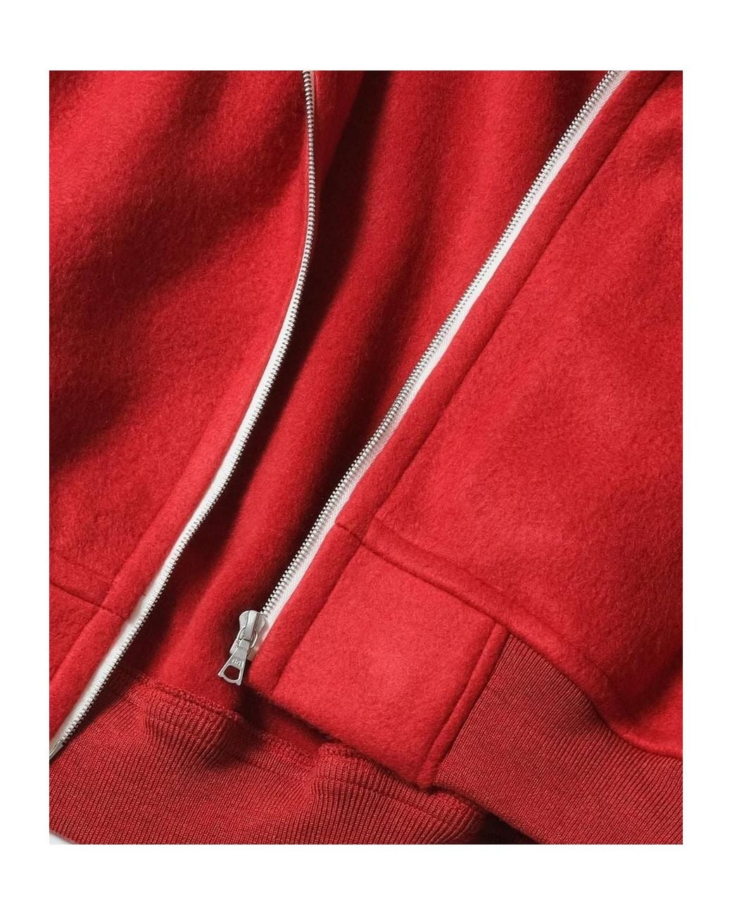 Auralee Red Stand-Collar Zip-Up Casual Jacket for men