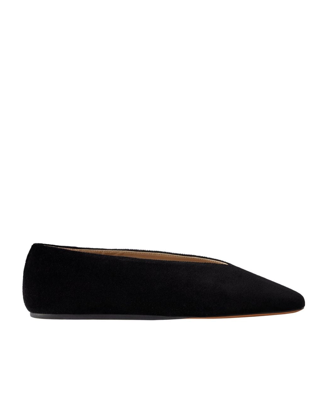 Le Monde Beryl Black Cotton-Velvet Flats