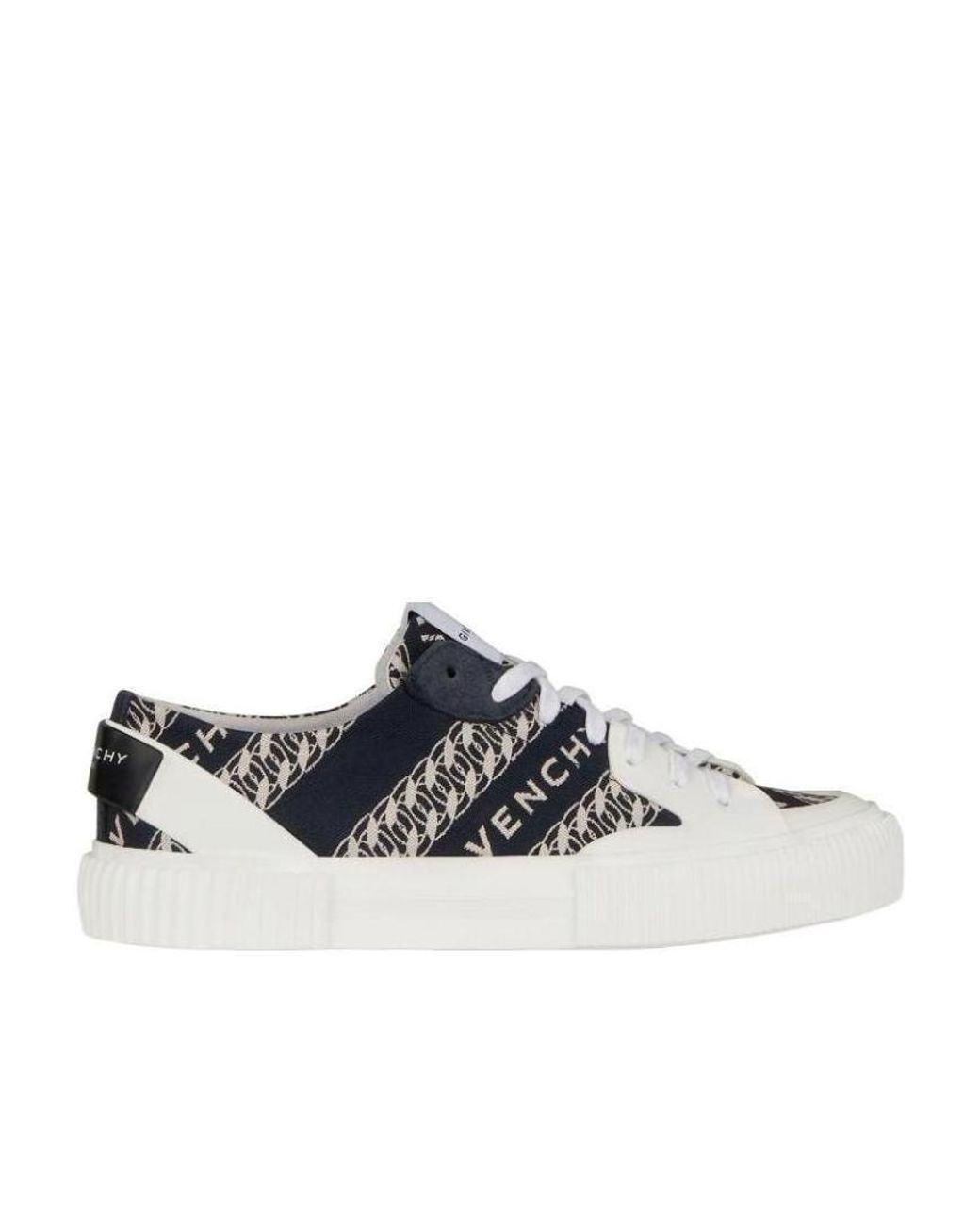 Givenchy White Chain Tennis Sneakers