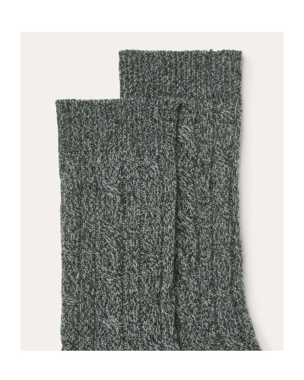 Loro Piana Gray Treccia Socks for men