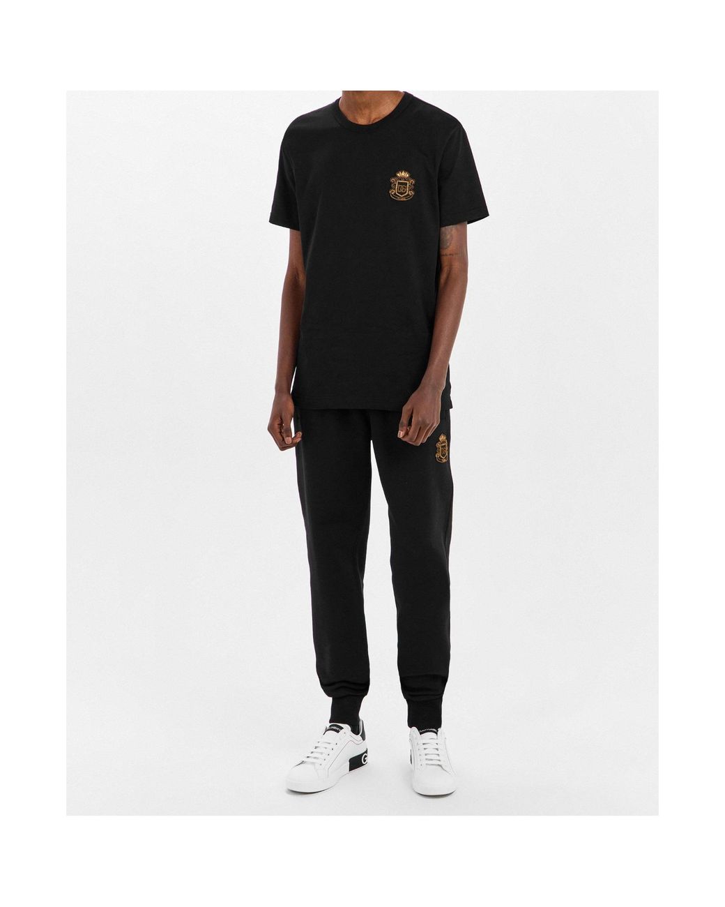 Dolce & Gabbana Black Logo Sweatpants for men