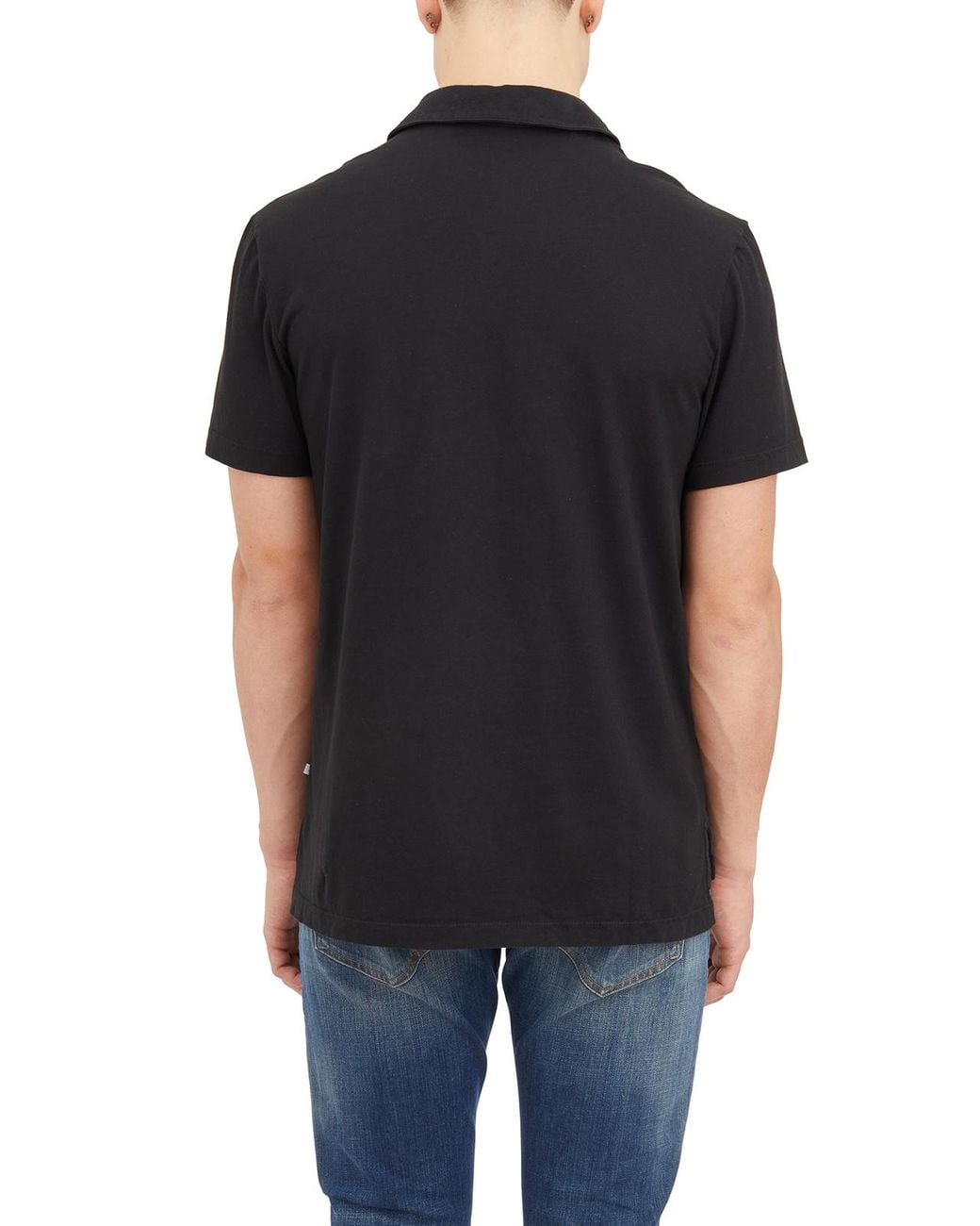 James Perse Black Logo Polo Shirt for men
