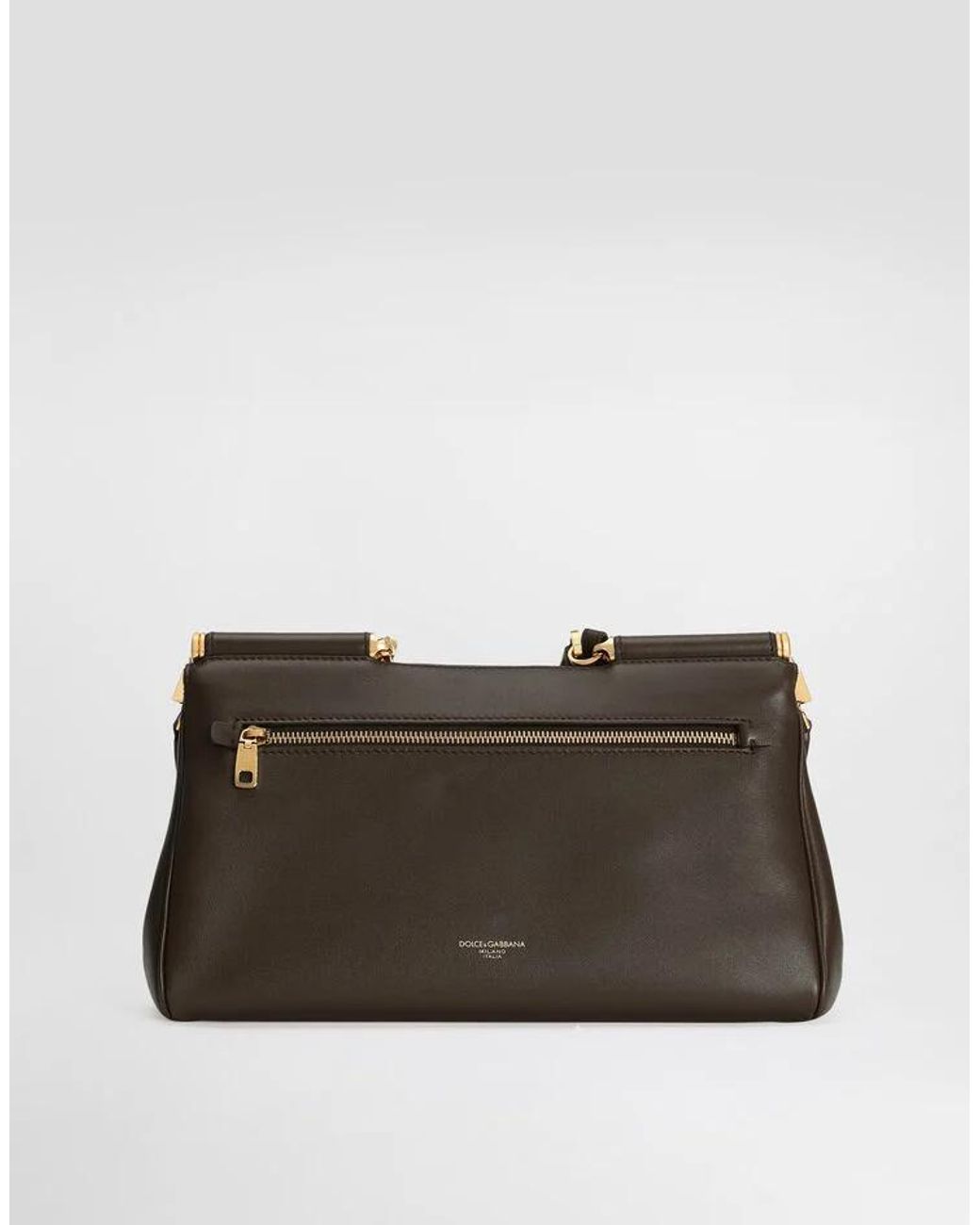 Dolce & Gabbana Black Logo Plaque Medium Sicily Handbag