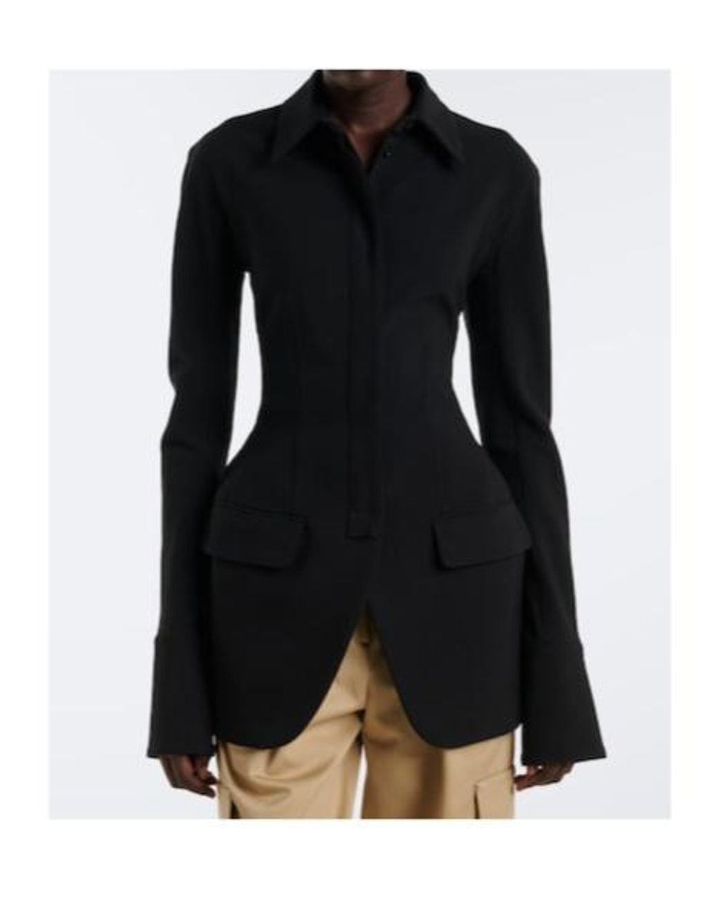 Mugler Black Wool-Blend Jacket