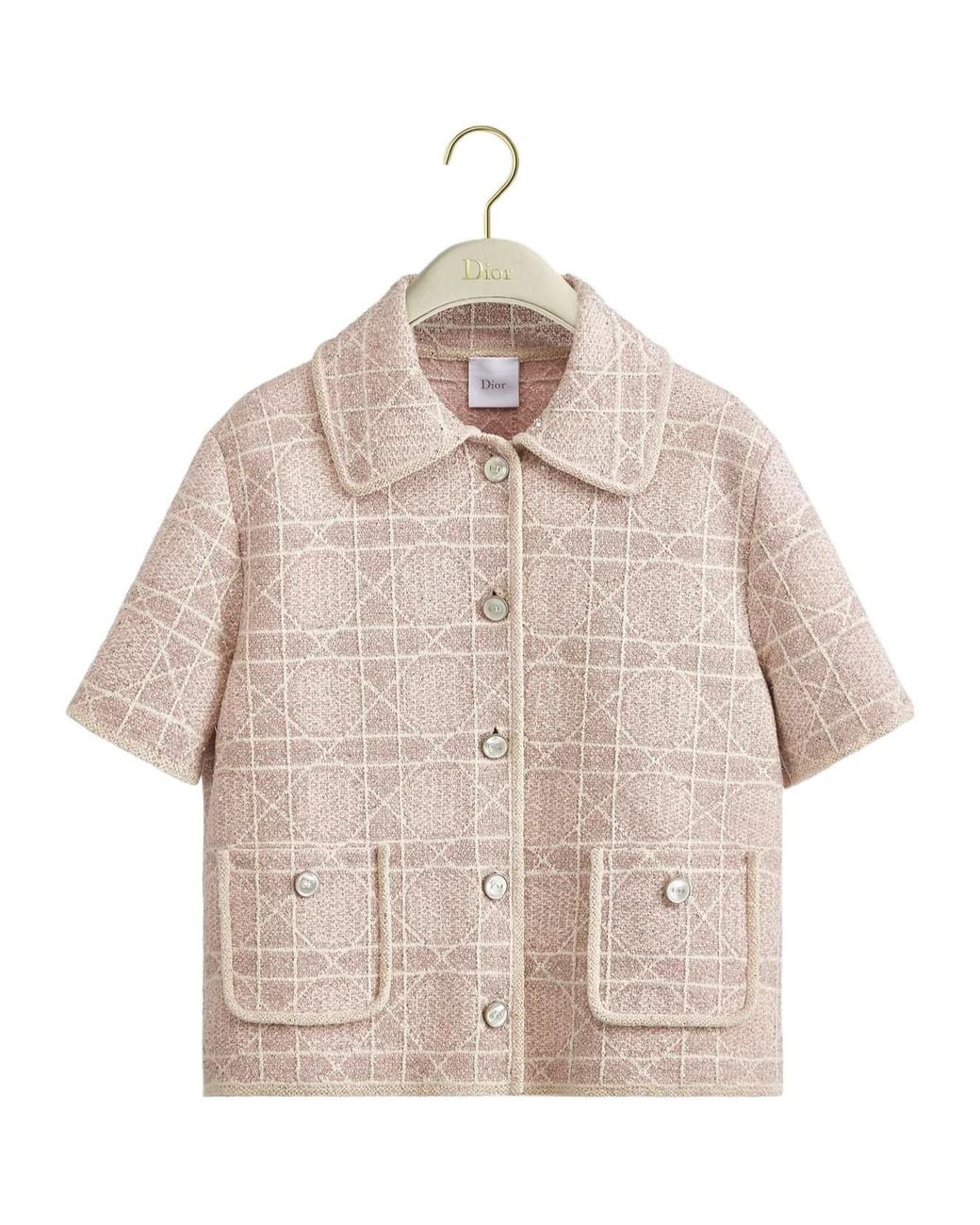 Dior Natural Macrocannage Short-Sleeved Jacket