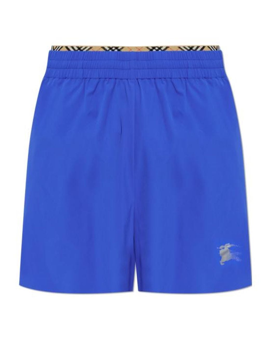 Burberry Blue Arden Logo Swim Shorts for men