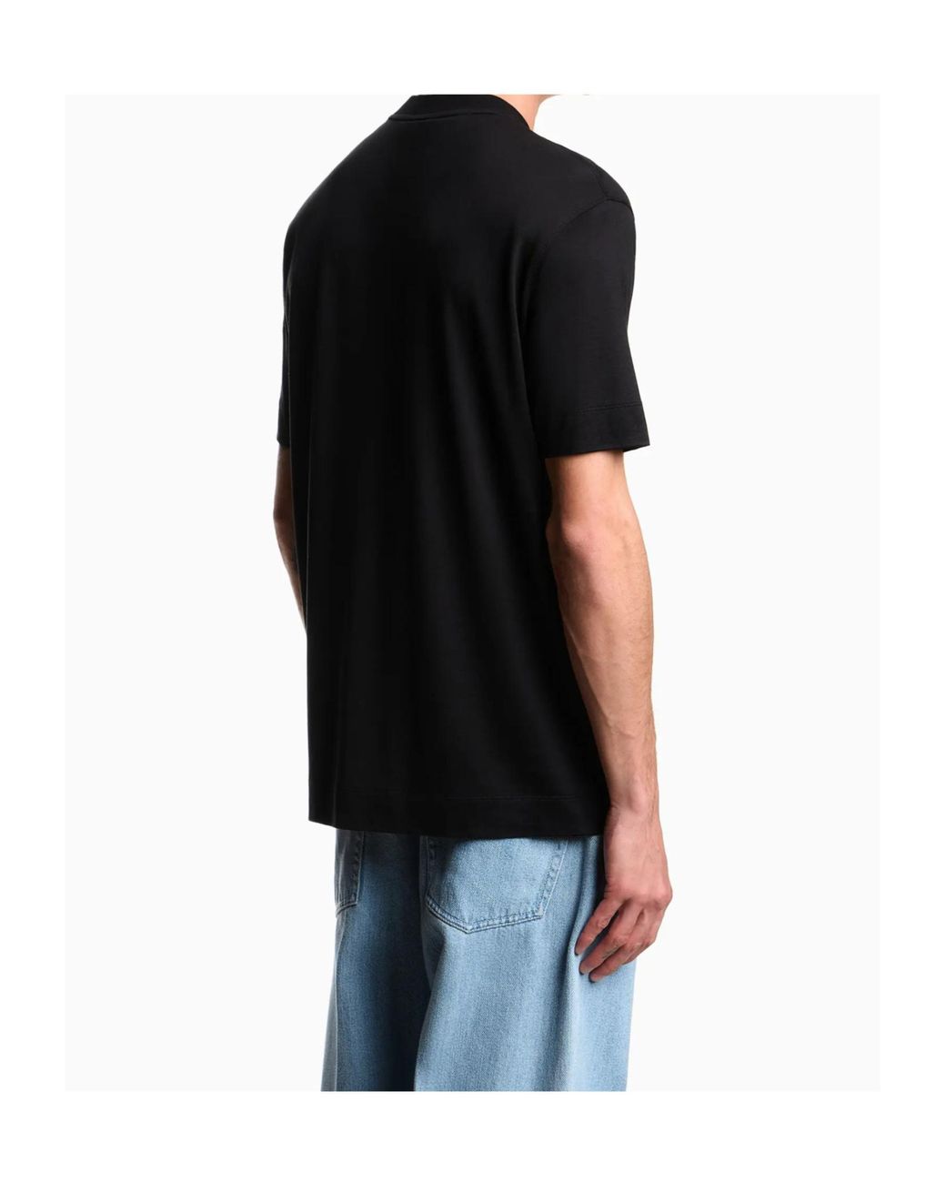 Emporio Armani Black Crewneck Short-Sleeved T-Shirt for men