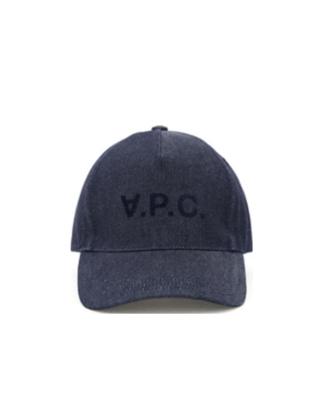 A.P.C. Blue Logo Printed Baseball Cap for men