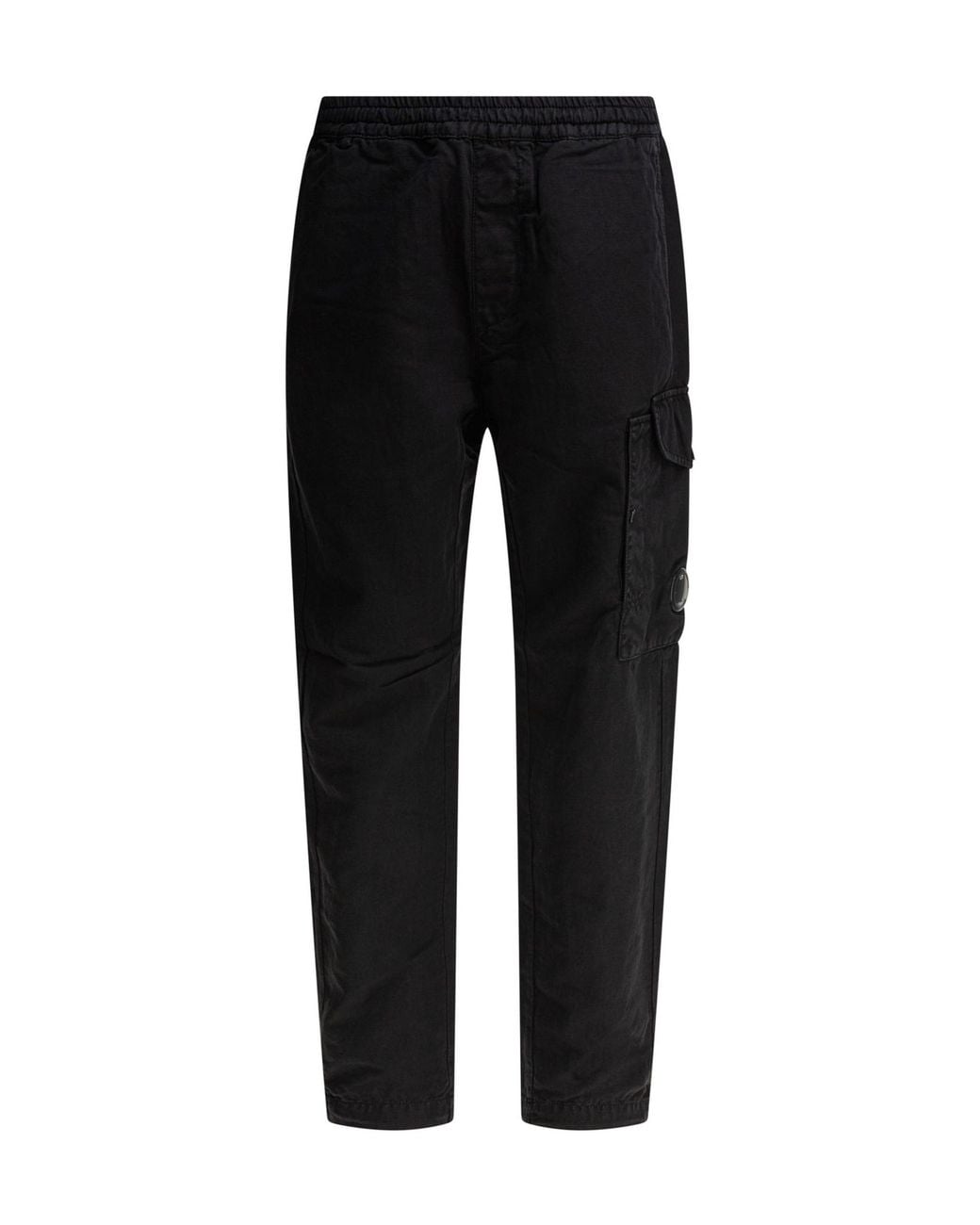 C P Company Black Cargo Pants for men