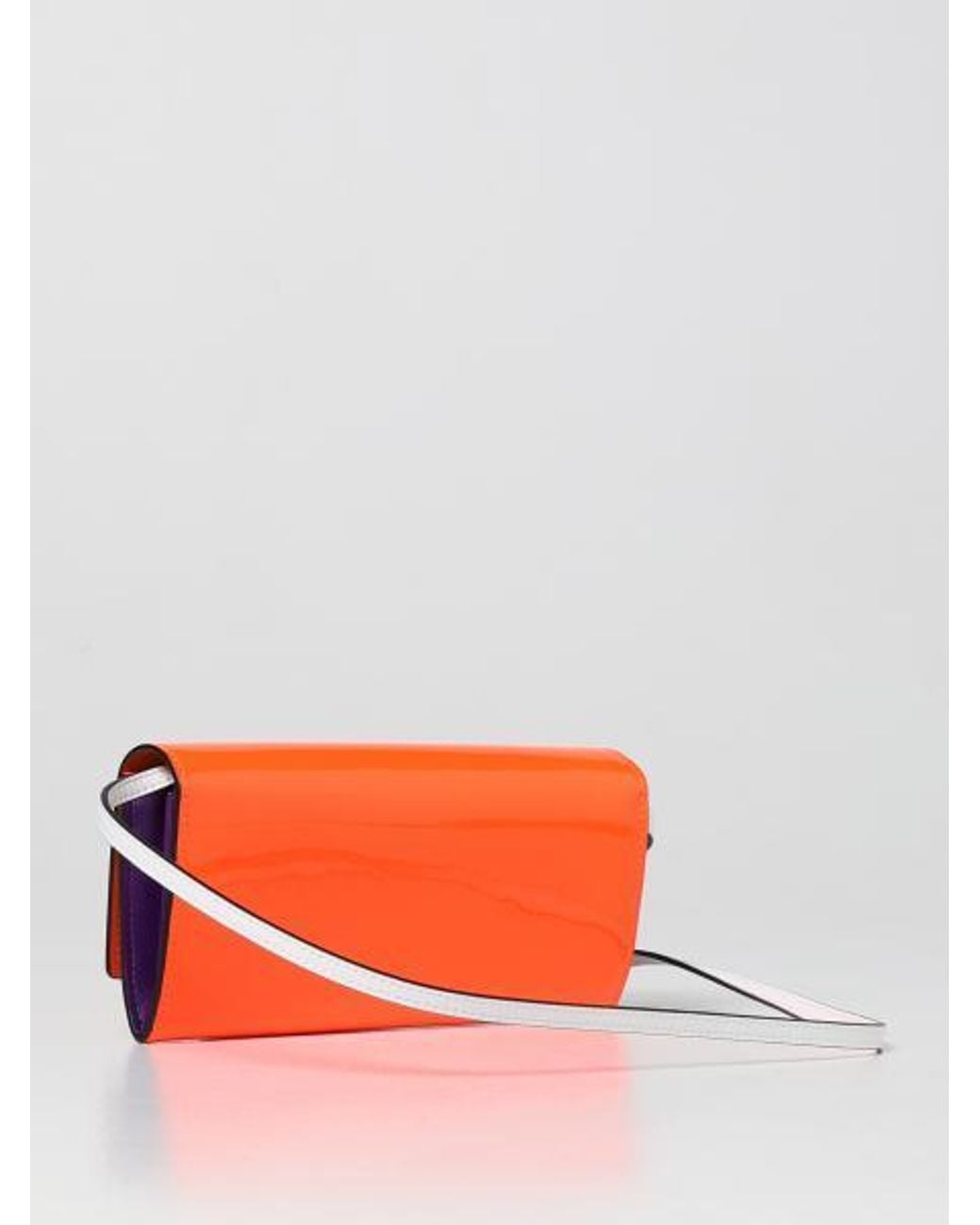 Roger Vivier Orange Belle Vivier Metal Buckle Wallet