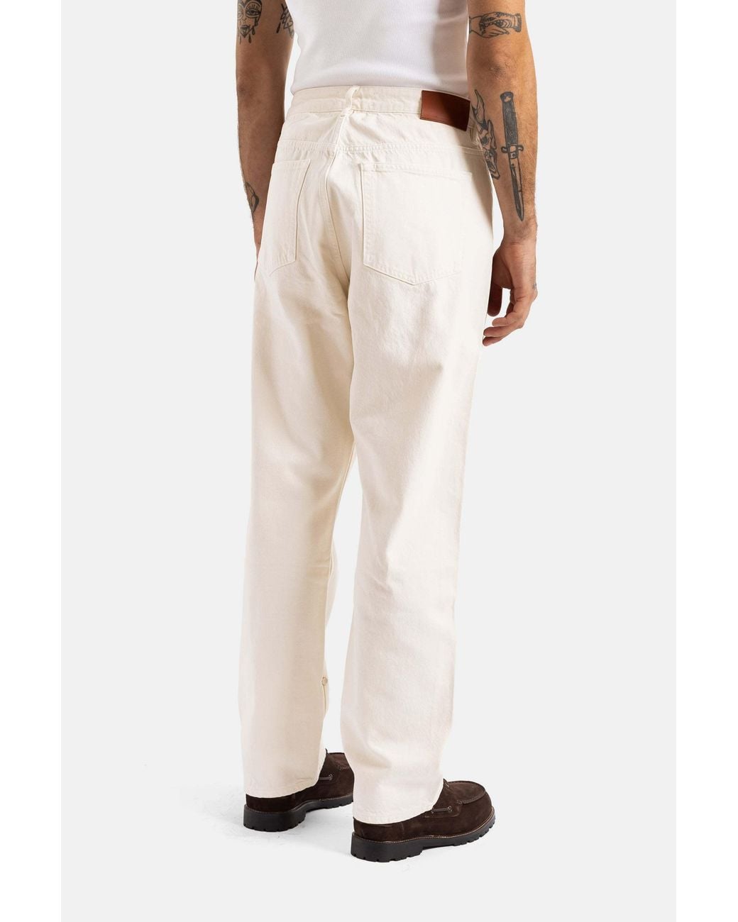 Studio Nicholson White Riso Straight Leg Jeans for men