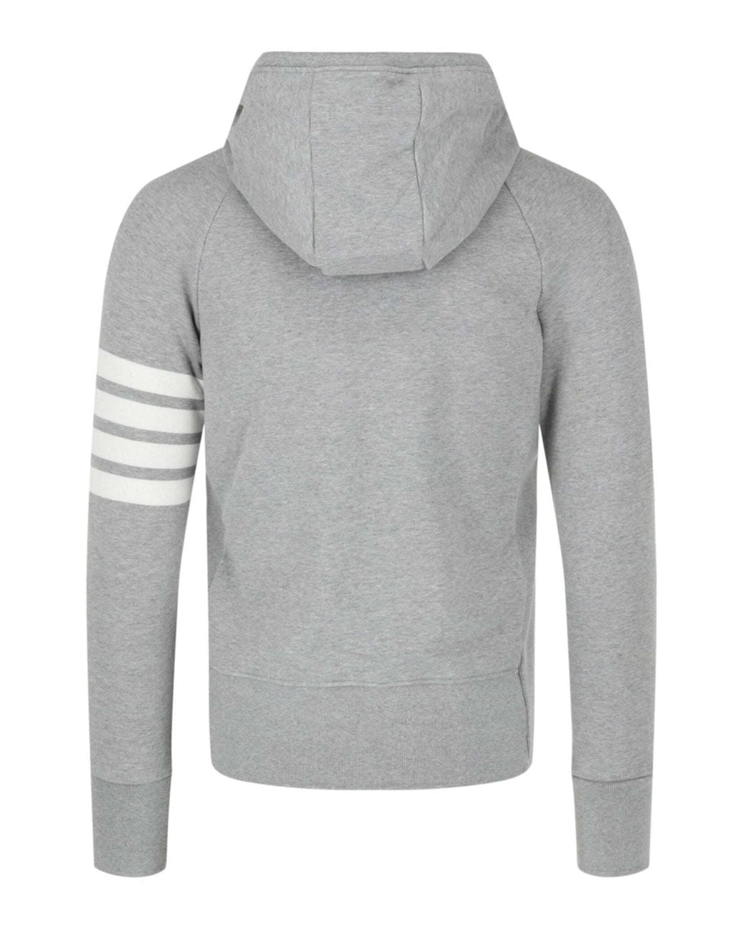 Thom Browne Gray Classic Loopback 4-Bar Zip-Up Hoodie for men