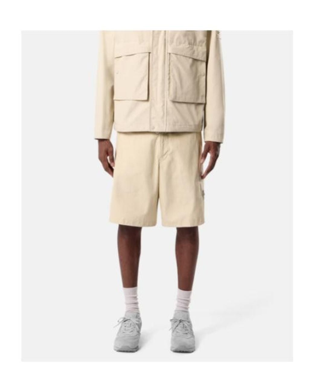 Stone Island Natural Windproof And Breathable Loose-Wide-Leg-Fit Bermuda Shorts for men