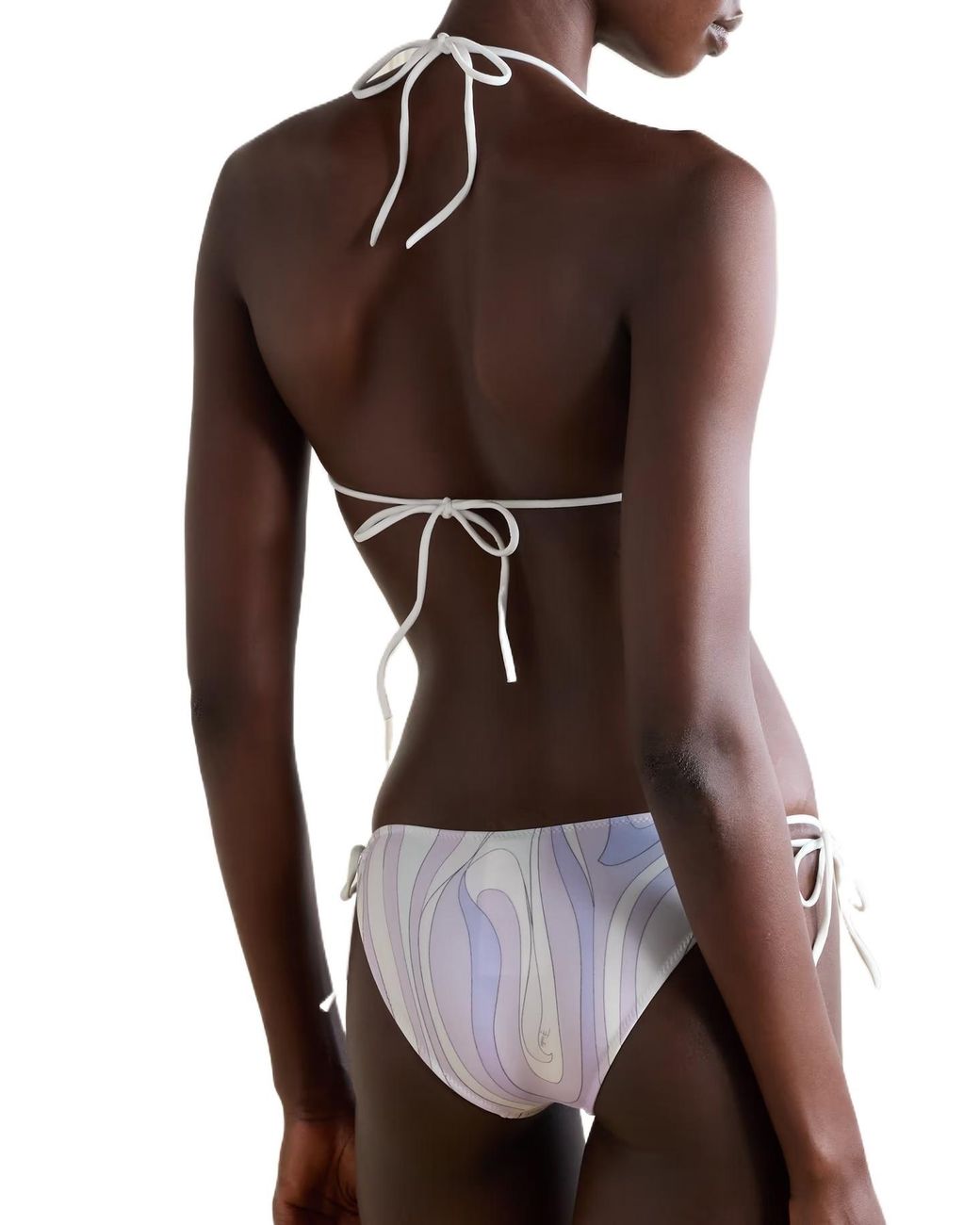 Emilio Pucci White Adjustablestrap Bikini