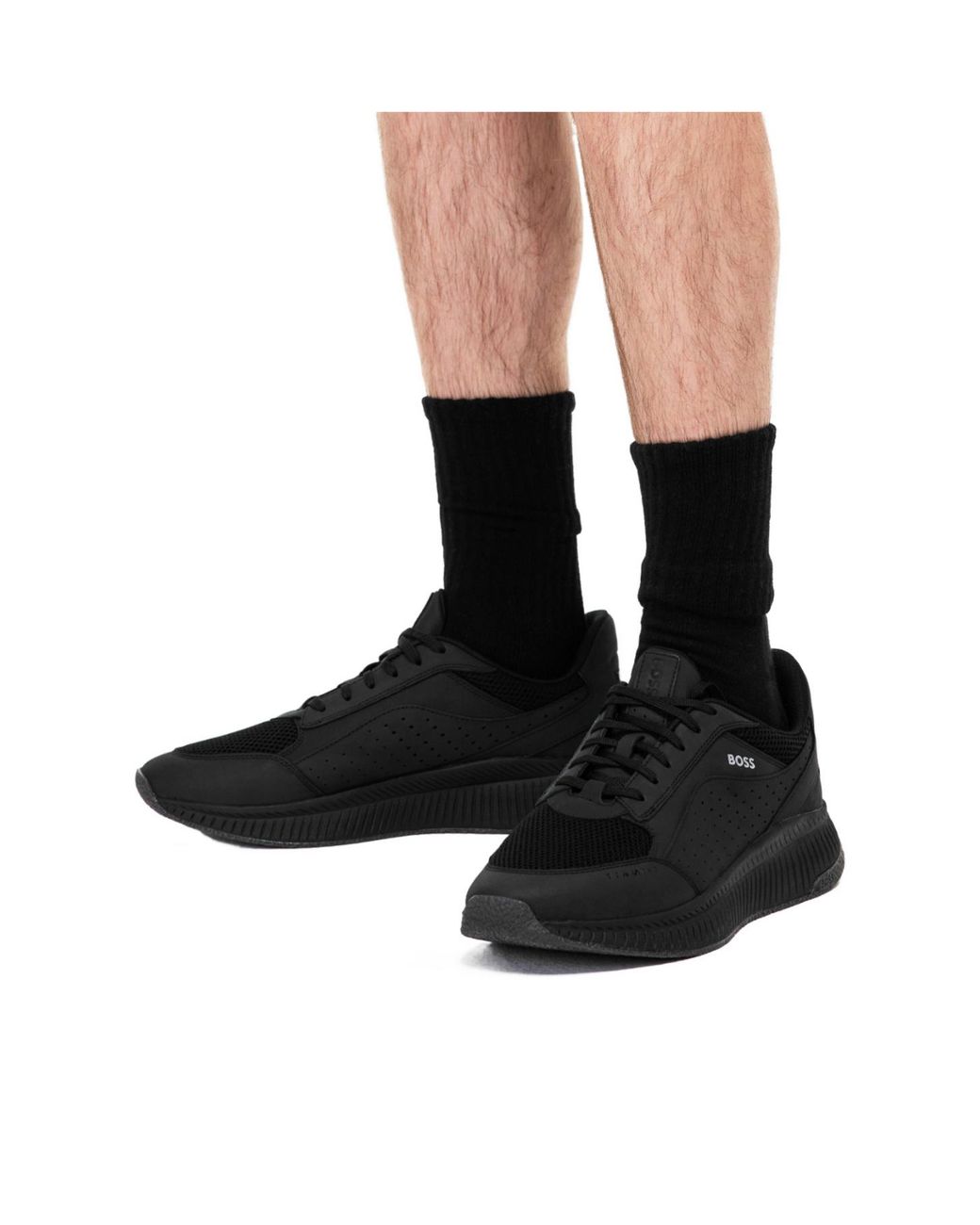 Boss Blue Meshpanelled Trainer for men