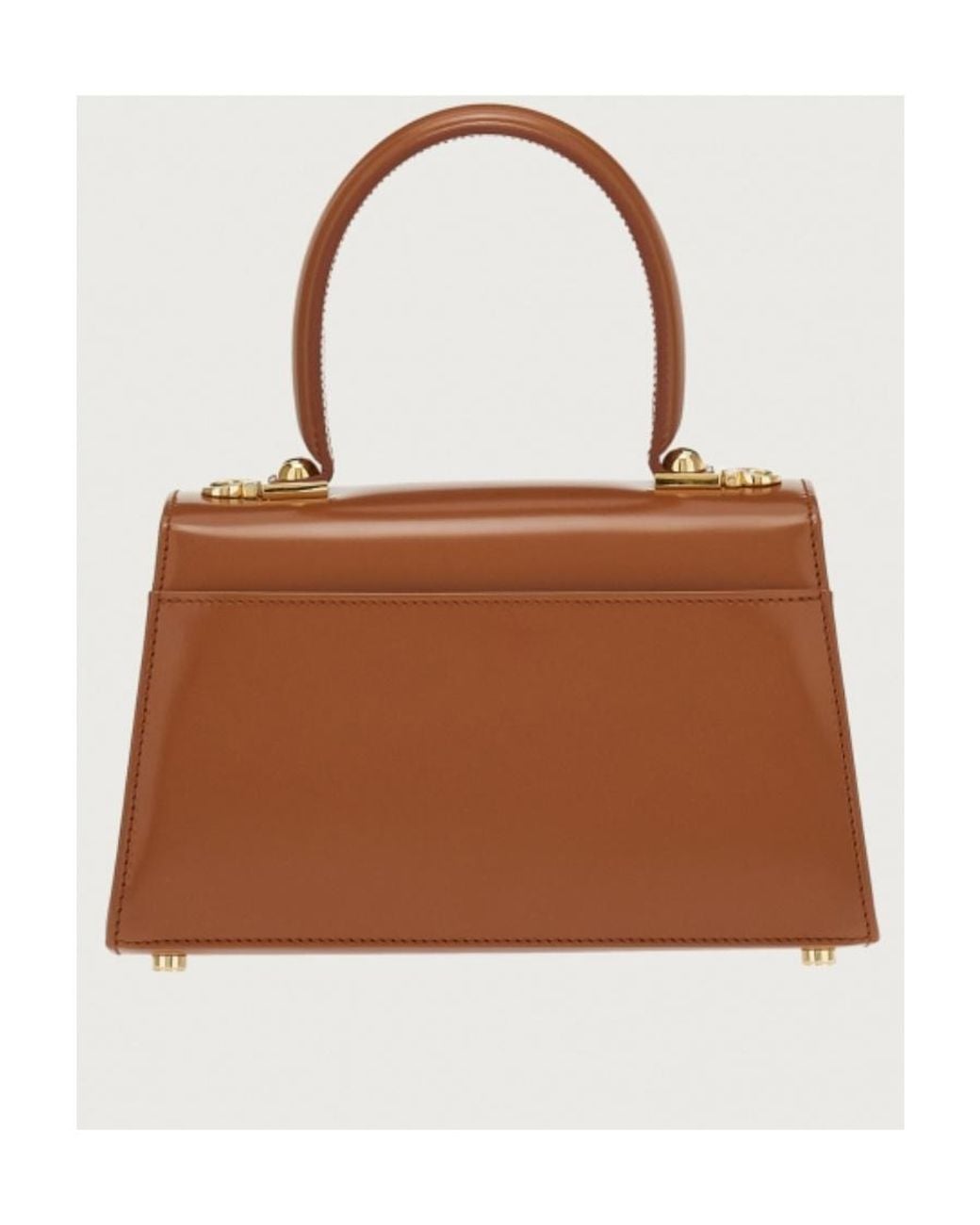Ferragamo Brown Ferragamo Iconic Top Handle Bag