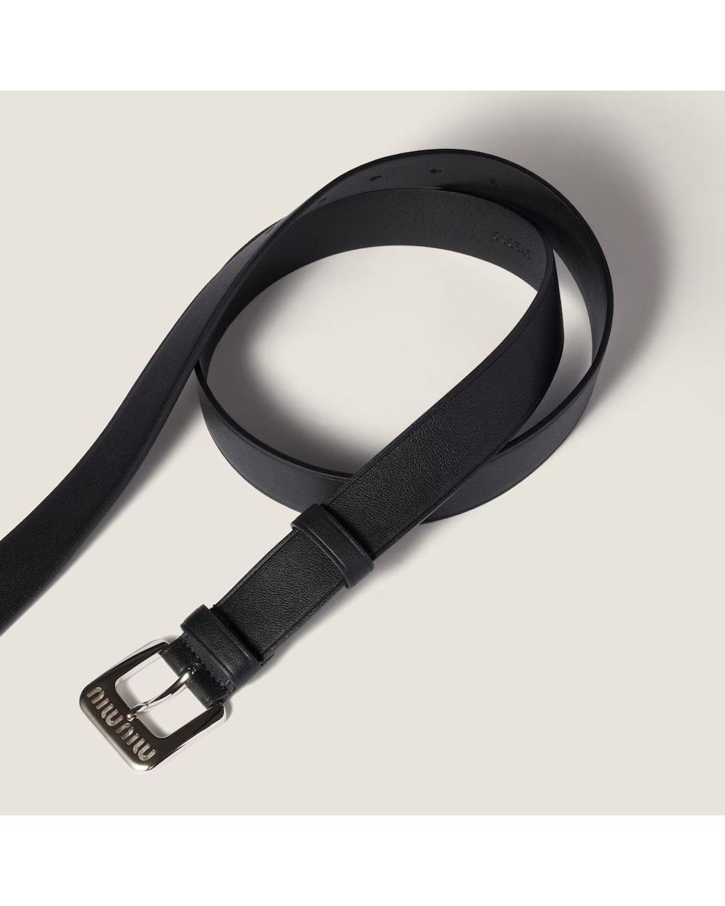 Miu Miu Black Nappa Leather Belt