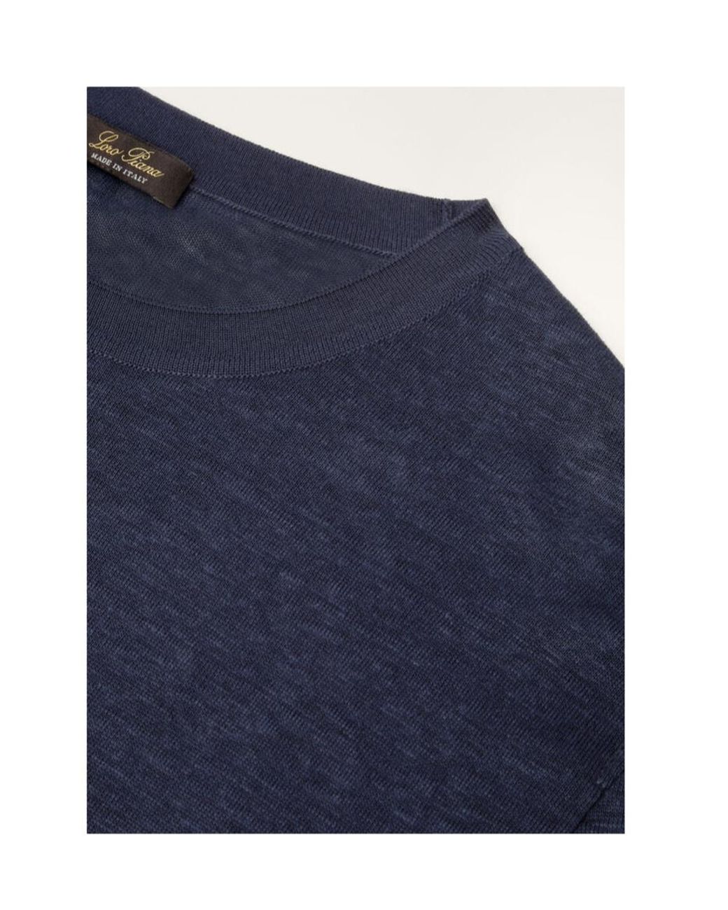 Loro Piana Blue Lightweight Crewneck T-Shirt