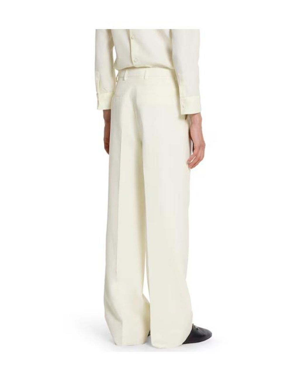 Gucci White グッチ ツイル ストレートレッグパンツ for men