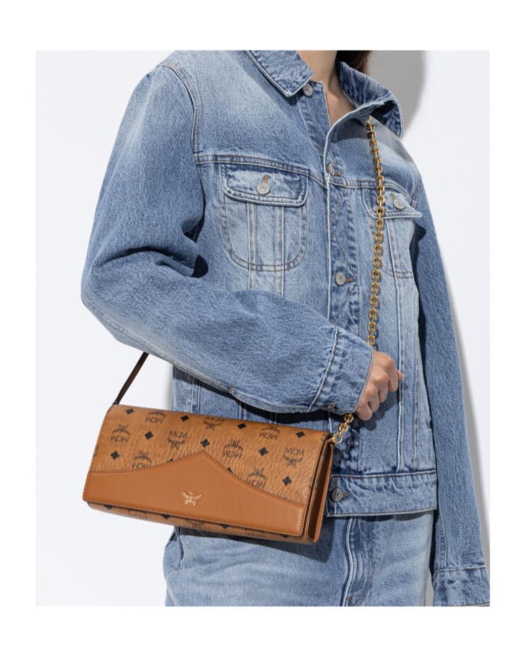MCM Brown Diamond Shoulder Bag