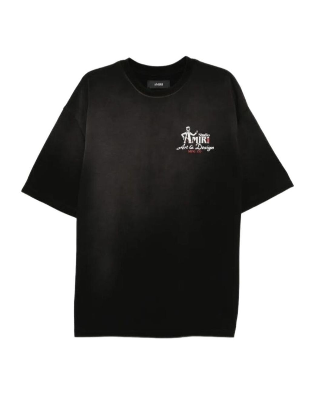 Amiri Black Studio Oversized Logo T-Shirt for men